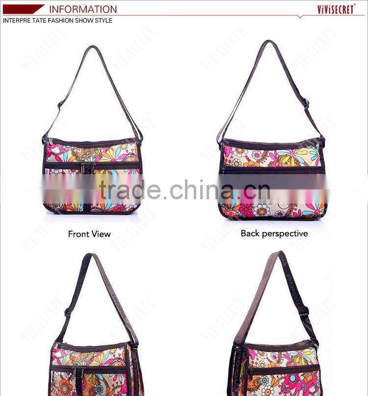 Fashion nylon bags oversized tote bag colorful flower handbags