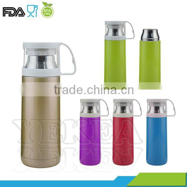 wholesale thermos of double wall stainless steel thermos flask vacuum flask with lid cup