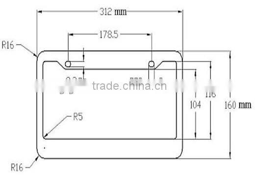 Factory promotional!! hot selling low price car license frame with chrome finish