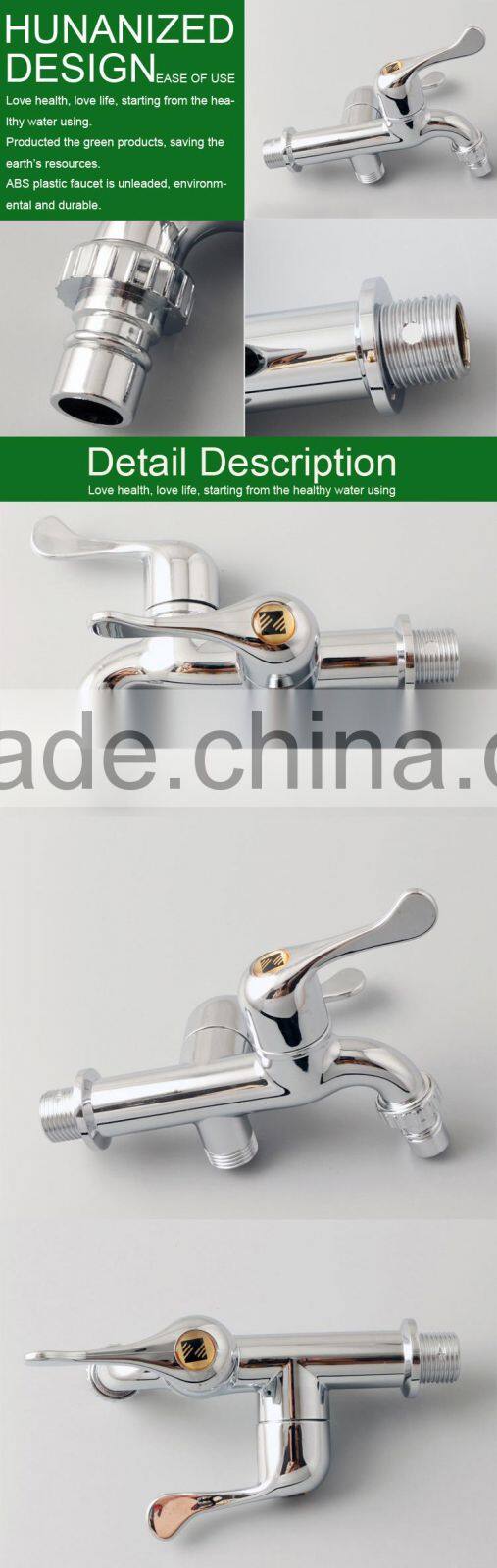 ABS chrome plastic double handle double outlet water dispenser tap