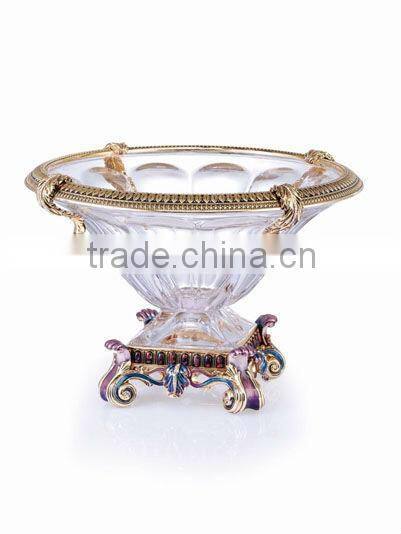 RORO Majestic Demeanor enamel crystal glass fruit holder