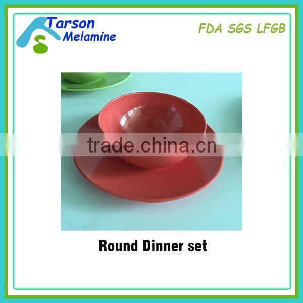 unbreakable melamine dinner set ,round bamboo melamine dinner plate & bowl