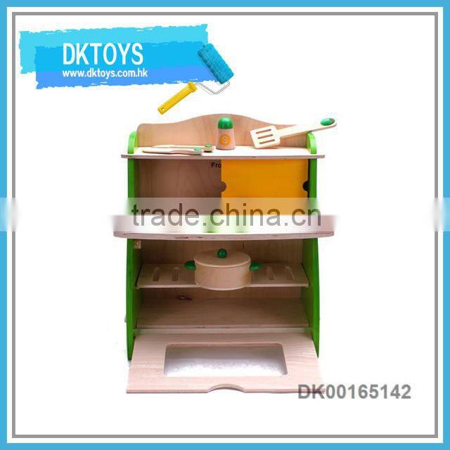 Play House Toy Wooden Kitchen Toy Kit With Cooking Set