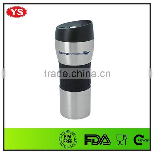16 oz stainless tumbler with grip