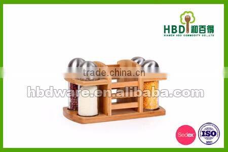 2016 best selling premium custom made glass bottle spice rack set,salt and pepper shakers