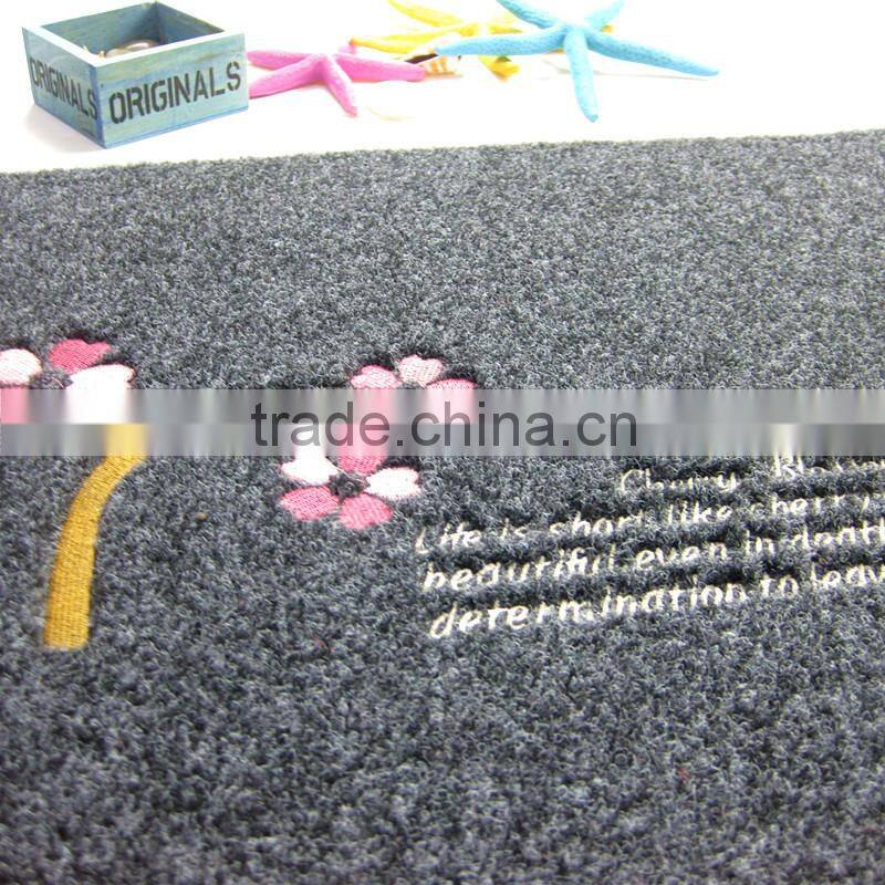 dust remove door mat anti slip printing embroidered rugs