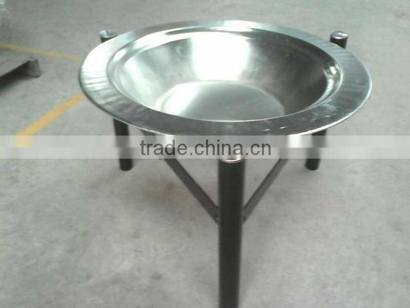 Outdoor living stainless steel round fire pit