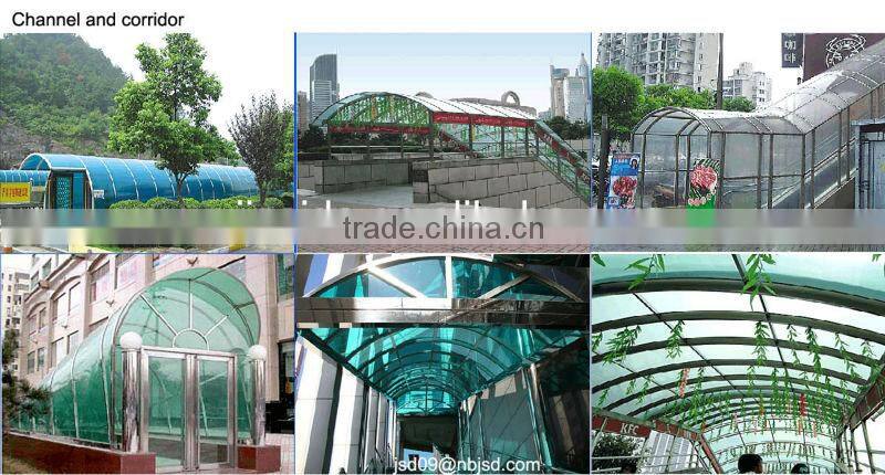 JIASIDA strong polycarbonate sheet awning,UV protection,pc sheet