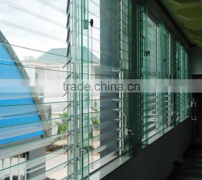 Customized sizes Decorative louver glass, price of glass louver windows