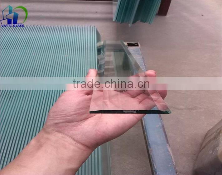 Competitive price beveled polished edge toughened glass