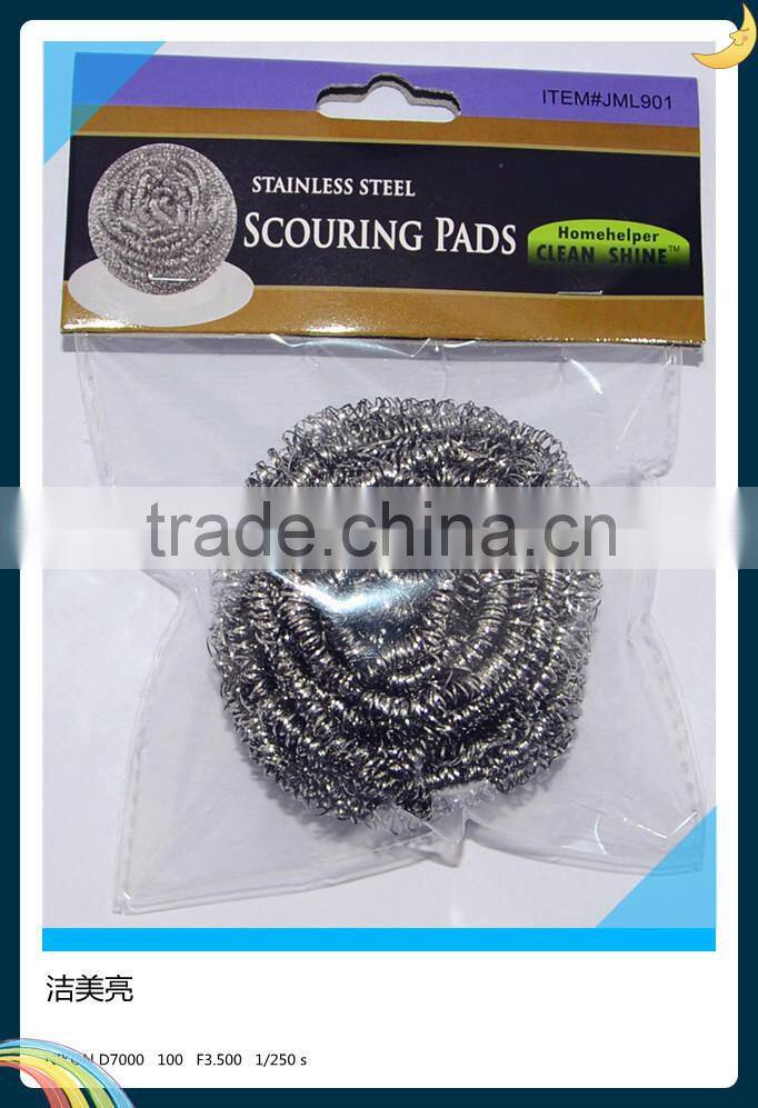 JML 1pcs/ set Hign Quality Stainless Steel Ball Steel Scourer with card packing