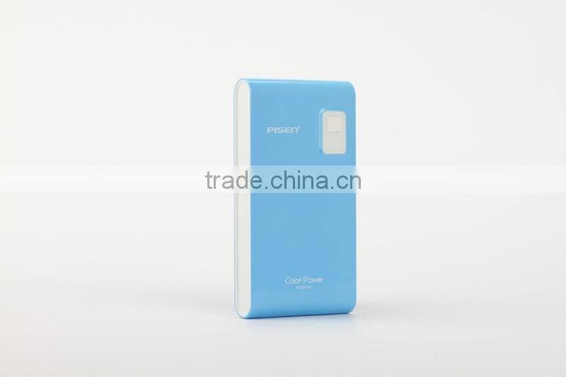 pisen color mobile power bank 4200 mah external battery charger for mobile phone