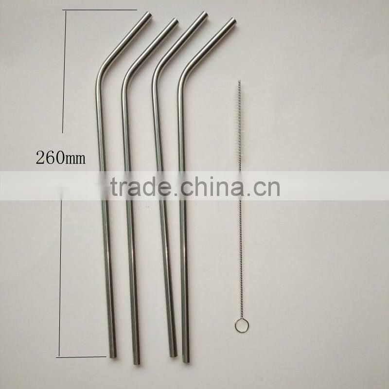 304 Stainless Steel Drinking Straws and Cleaning Brushes 4+1 Set Eco Friendly Funny Drinking Straw