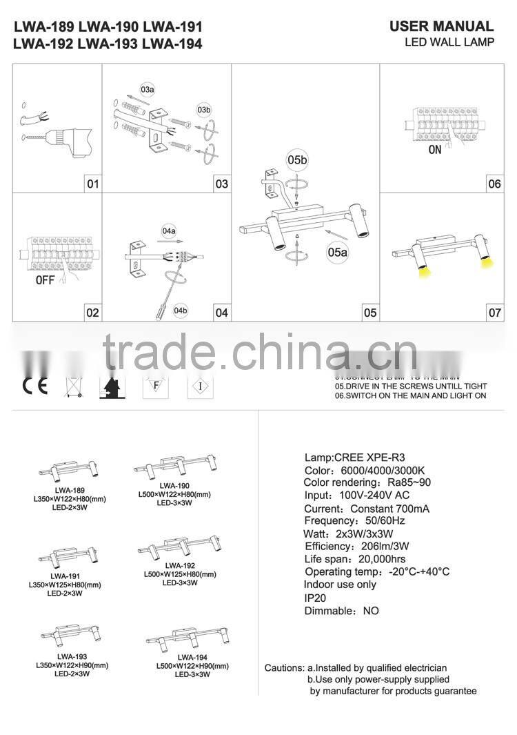 fashion led surface wall light behind bathroom mirror