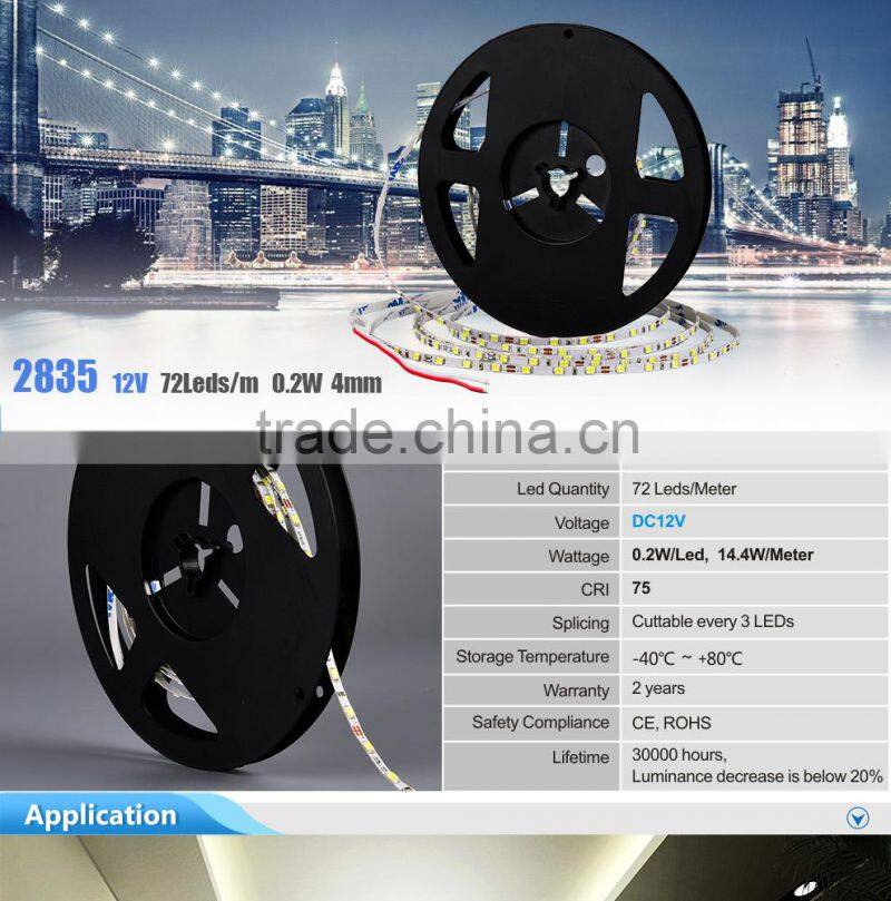 Ultra bright 60leds/m waterproof IP68 SMD 2835 flexible led strip