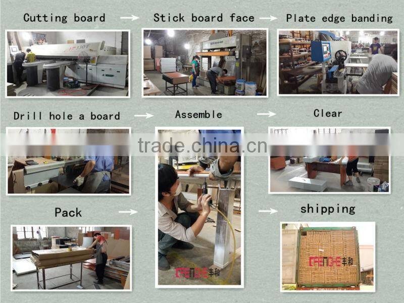 Moodern office furniture metal frame wooden office table