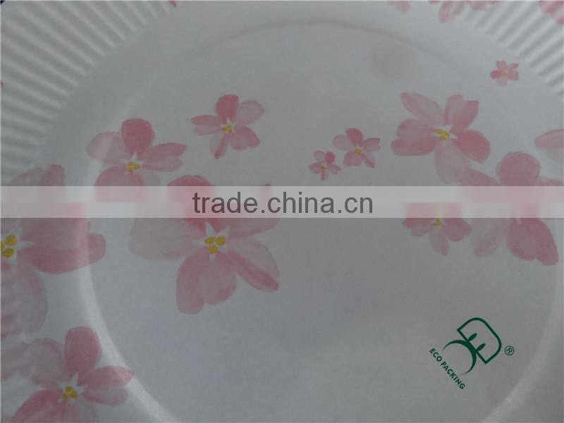 Free Sample! Disposable food grade paper plate for fast food