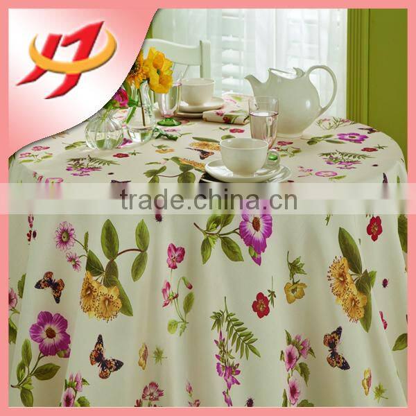 Custom printed hotel and restaurant textiles polyester waterproof cloth table cloths