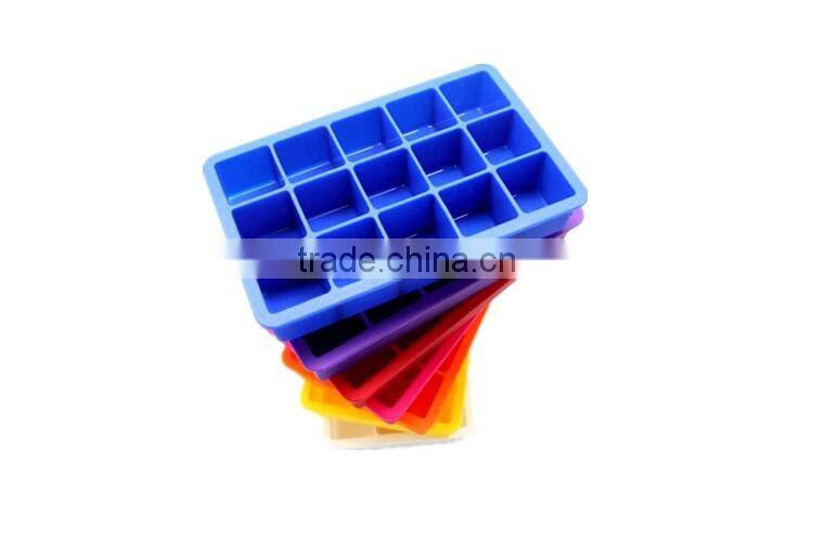 small ice cube tray makes 15 ice cubes,custom logo printing silicone ice cube tray,15 holes small ice cube tray
