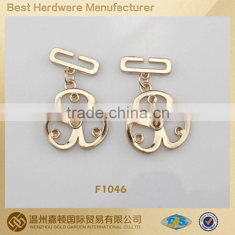 F1046 fashion peafowl design clothing accessory metal hang tag