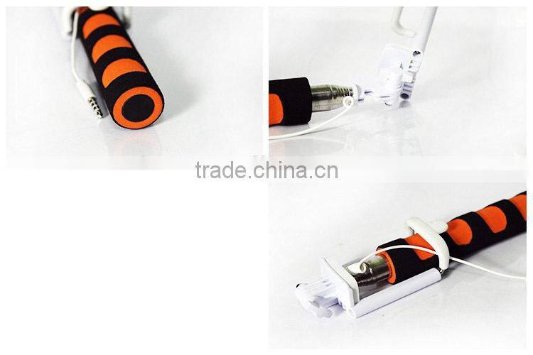Hot Wholesale Mini1 Wired Selfie Stick Monopod, Selfie Stick, Foldable Selfie Stick for Smartphone