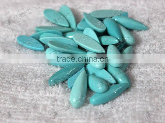 Hot sale blue turquoise, gemstone pear cabochons for jewelry setting
