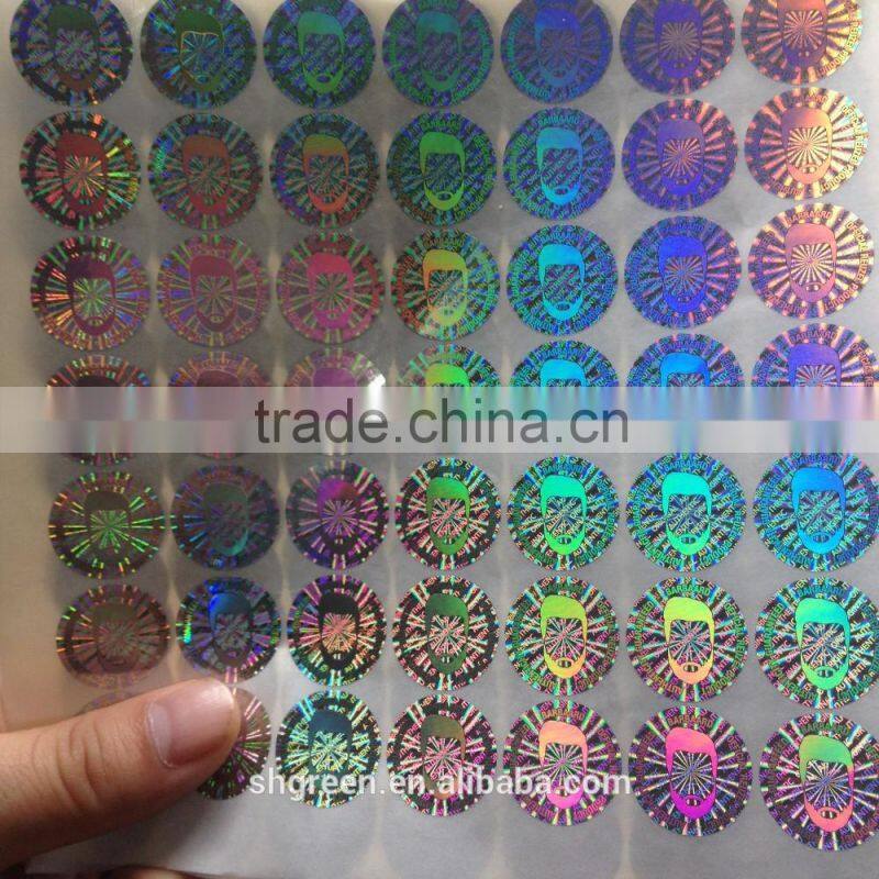 High sercurity anti-counterfeit laser printing hologram sticker with red basis