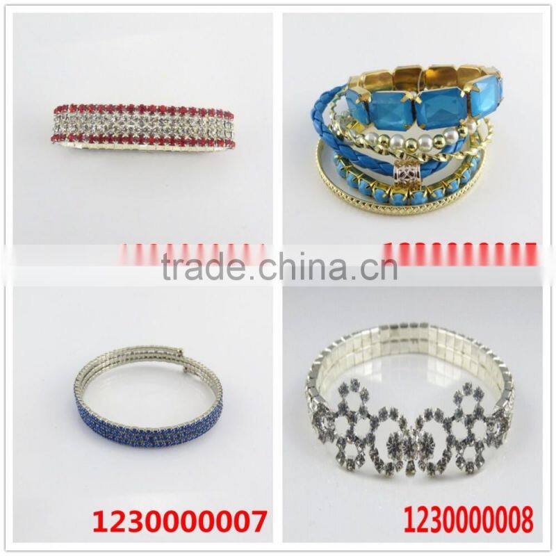 Fashion design love laugh live stretch rope bracelet