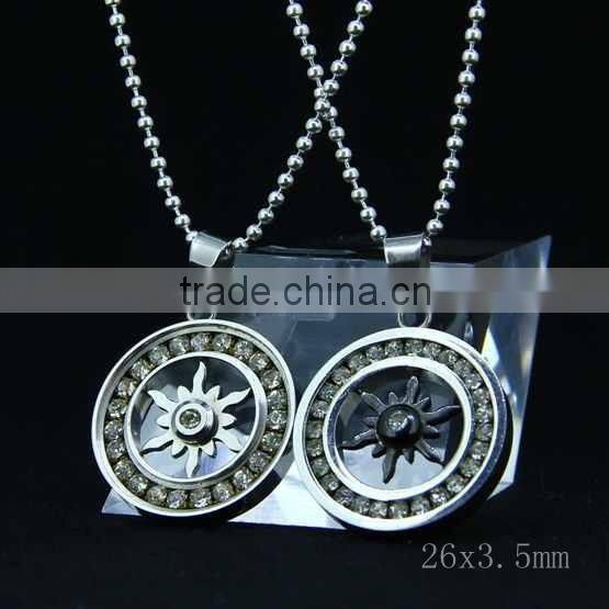 Fashion Design Natural Fine Citrine Siver Pendant For Men and Women