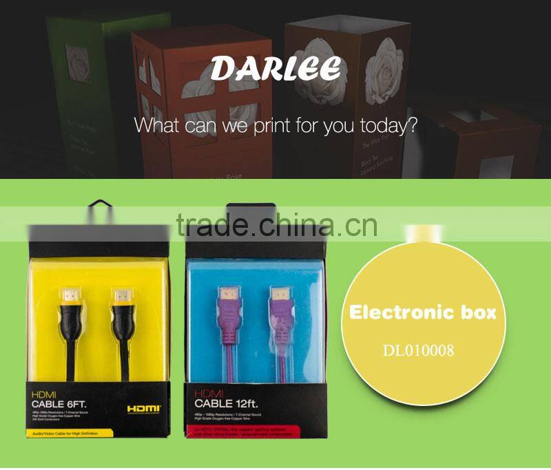 China wholesale cheap hanging handmade hdmi cable packaging box with logo