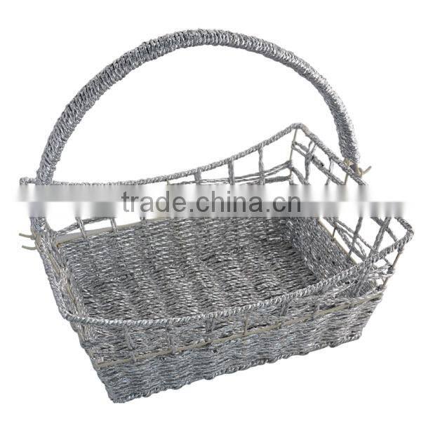 luxury silver wire promotional packaging gift basket