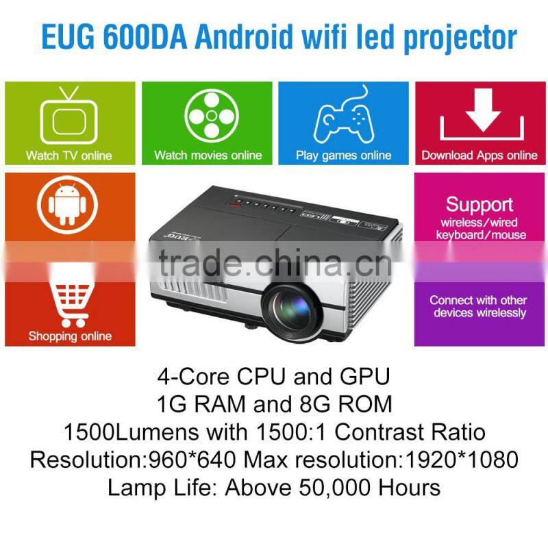 smart video 1500Lumens digital cheap lcd mini projector