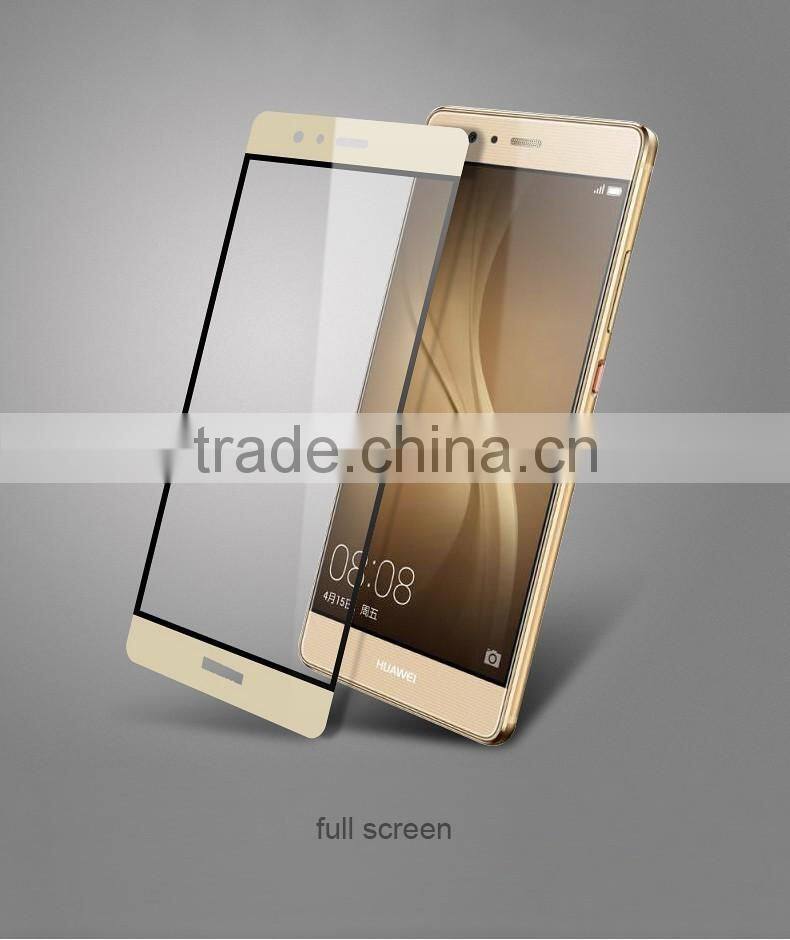 HOT 0.2MM 3D Curved Full Cover Tempered Glass Screen Protector for HUAWEI P9 Anti-explosion Glass LCD Protector