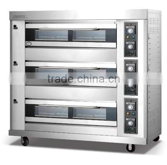 three layers deck oven gas restaurant french bread oven