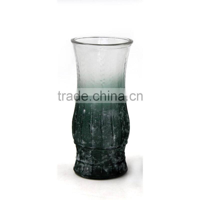 wholesale green glass flower vases