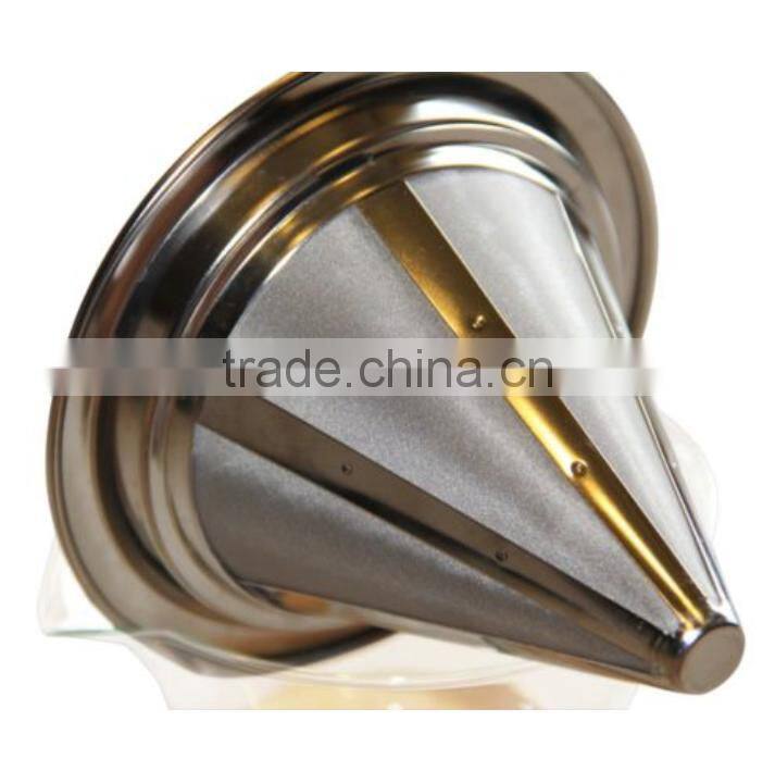 YS manufacturer Best Pour over coffee brewer with reusable mesh filter cone dripper