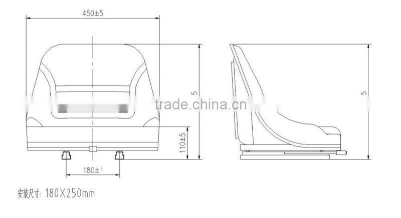 XJM-E china pan style universal kubota tractor seat