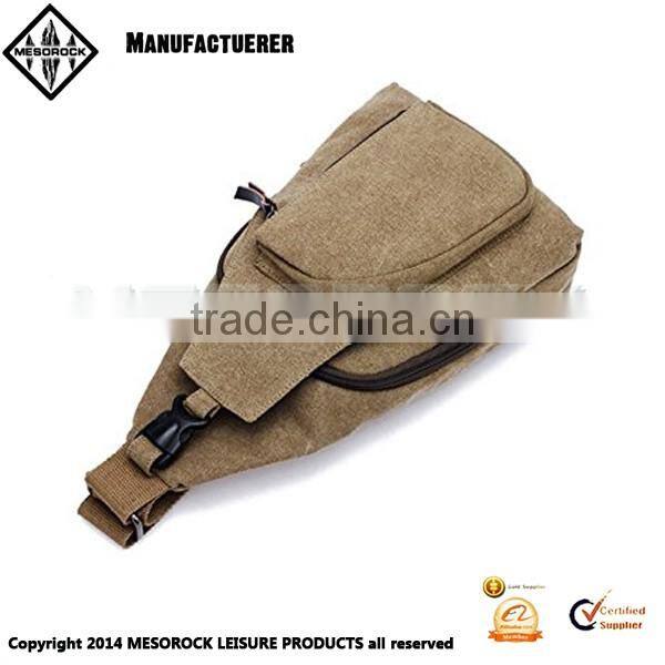 Outdoor Sports Casual Canvas Unbalance Backpack Crossbody Shoulder Bag Chest Bag Sling Bag