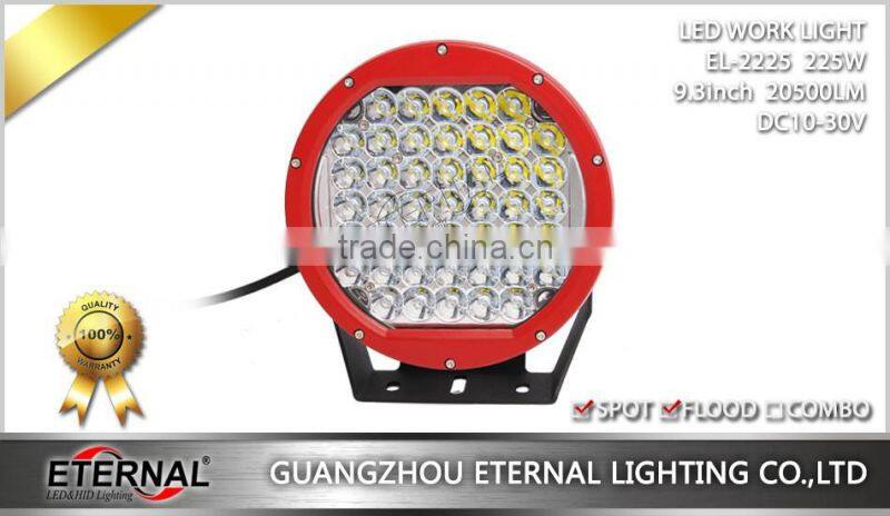 9.3in 225W LED driving light offroad headlight farm agriculture truck trailer high power headlight spot lamp