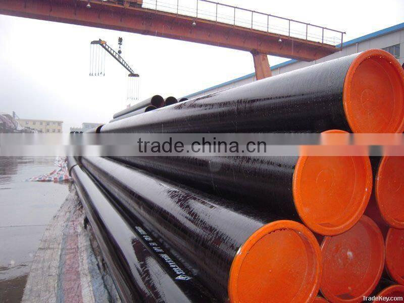 api 5l/astm a53 black erw steel pipe end with caps