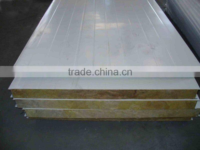 Color Steel Prefab House Using Rock Wool Sandwich Panel