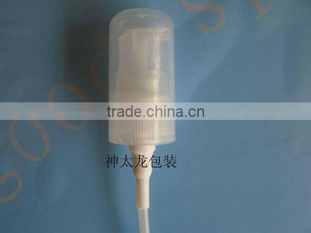 18mm plastic cream pump with overcap