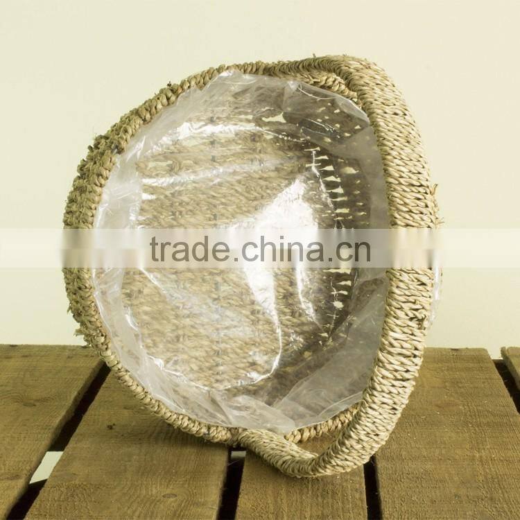 Cheap wholesale small size plant & storage used seagrass basket