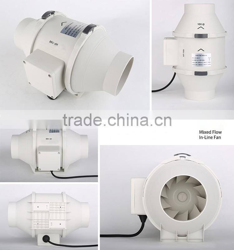 4 inch 2 Speed Control Mixed Flow In line Duct Fan