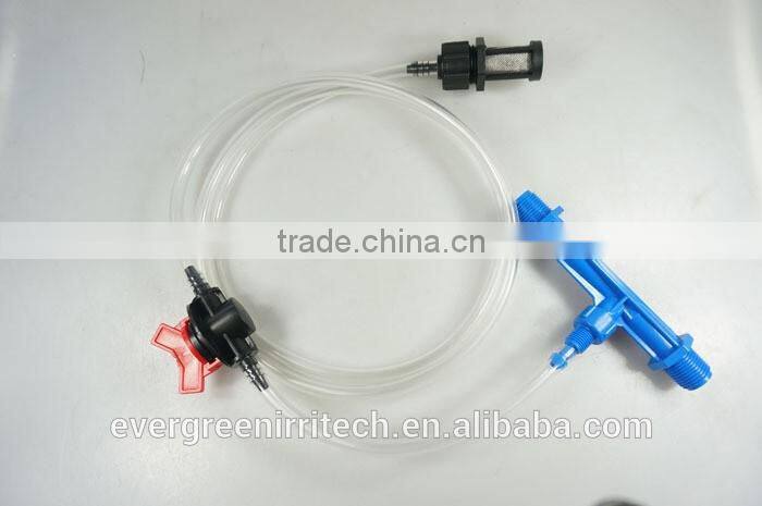 Best quality all size agriculture irrigation Venturi Fertilizer Injector suite with tube valve