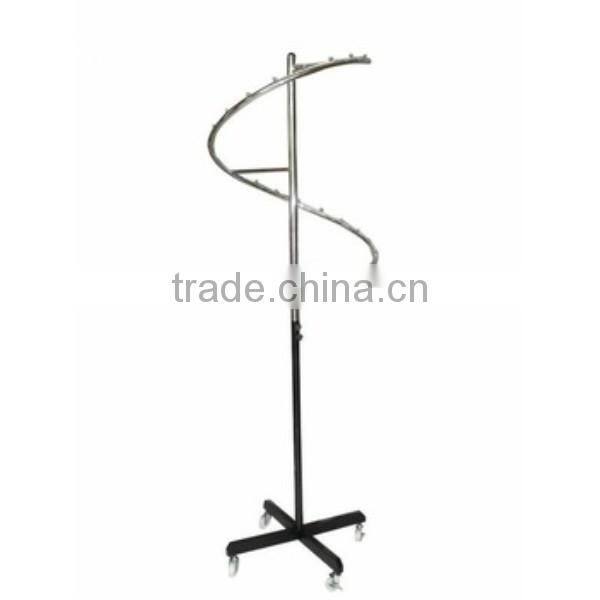 Fashionable metal spiral garment rack