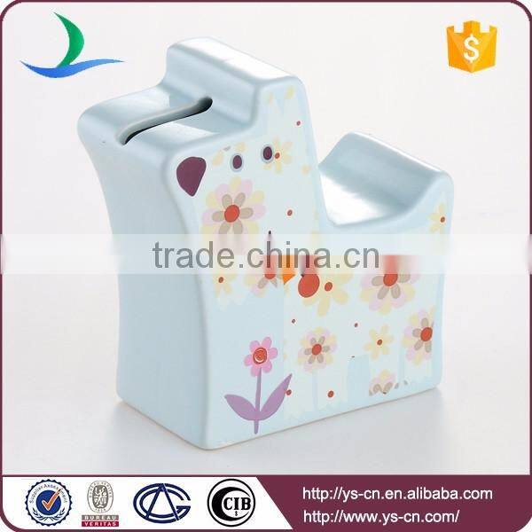 China product wholesale ceramic dog piggy bank for gift