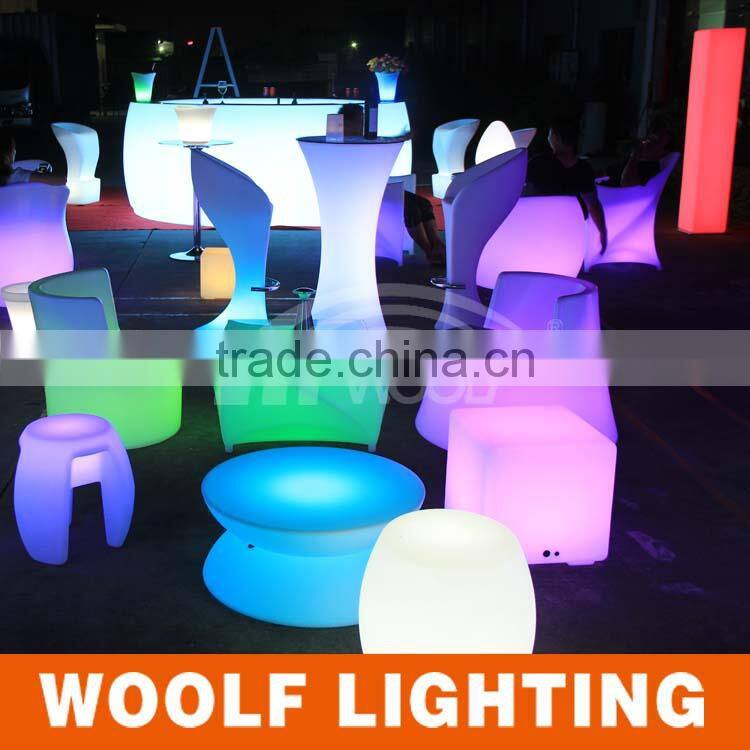 Colors Change led ktv party Furniture modern dinner cute led dinner table