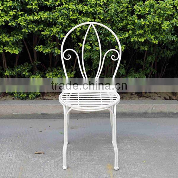 Metal outdoor garden dinning chair with arm
