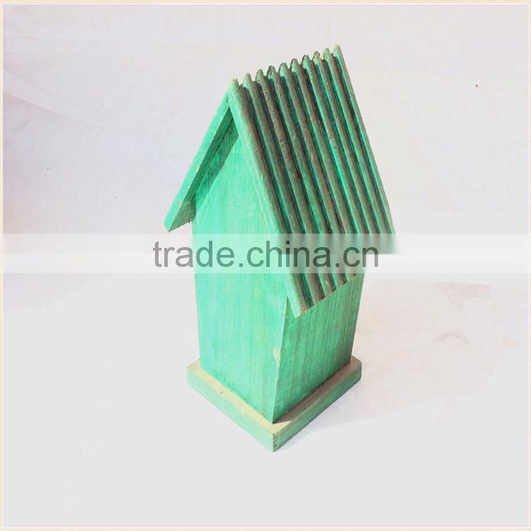 Custom small house shaped decorative wooden bird houses prefabricated wood houses